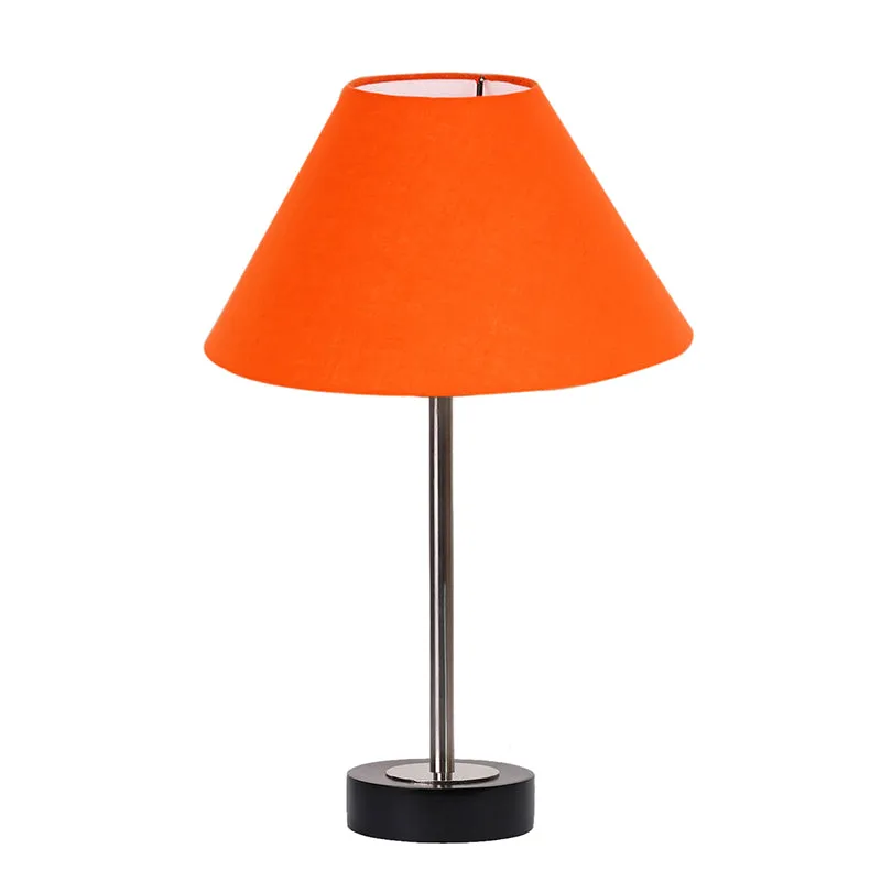 Cotin II Rodin Wooden Table Lamp - Orange,Silver,Black media 4
