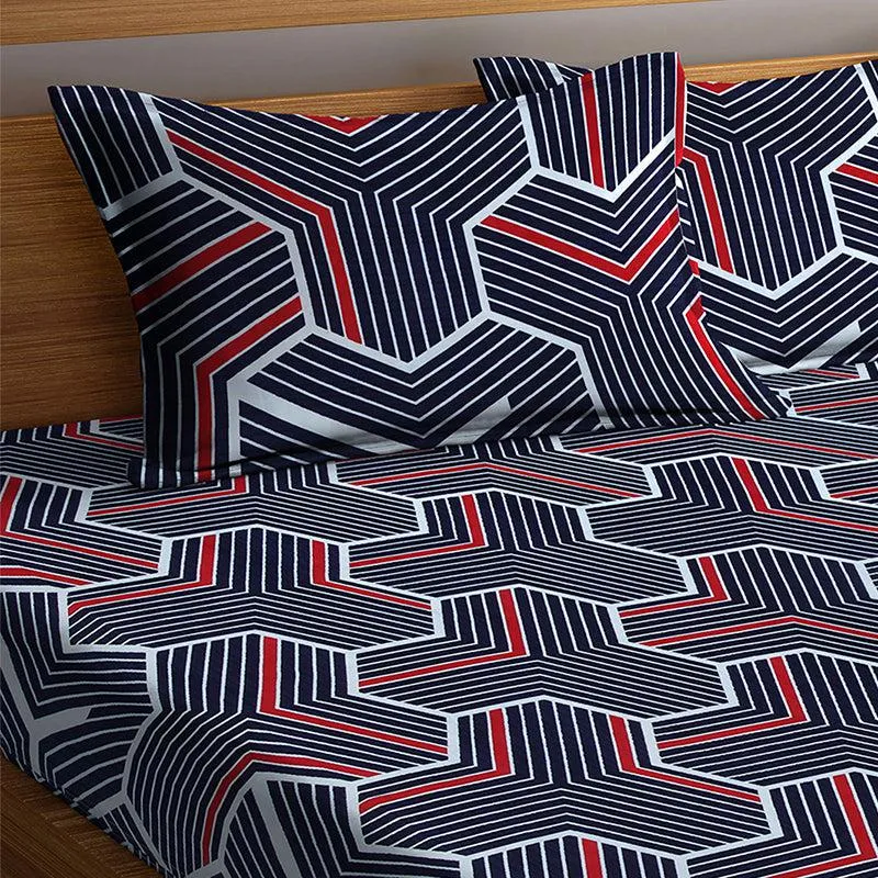 Matias Geometric Bedsheet - 150 GSM media 6