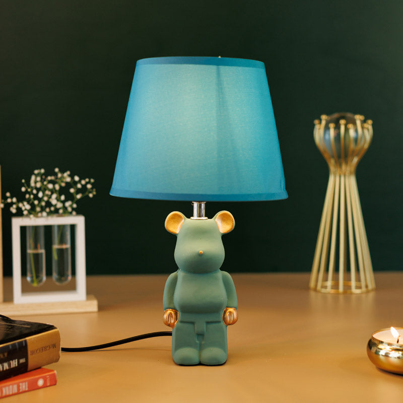 Dear Bear Ceramic Table Lamp - Blue,Gold media 4