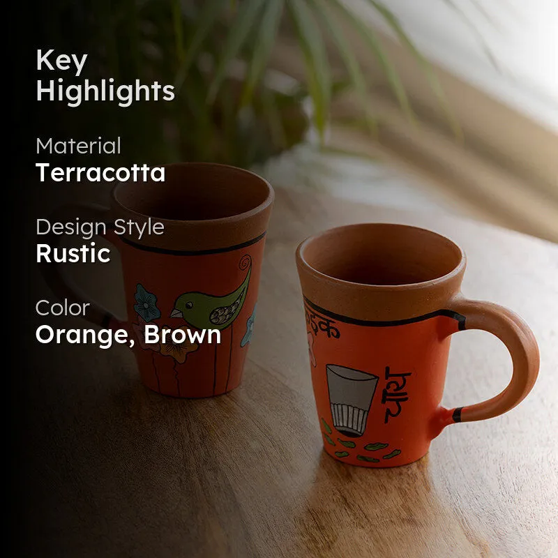Bhoomi Terracotta Tea Cup (250 mL Each) - Set of Two media 2