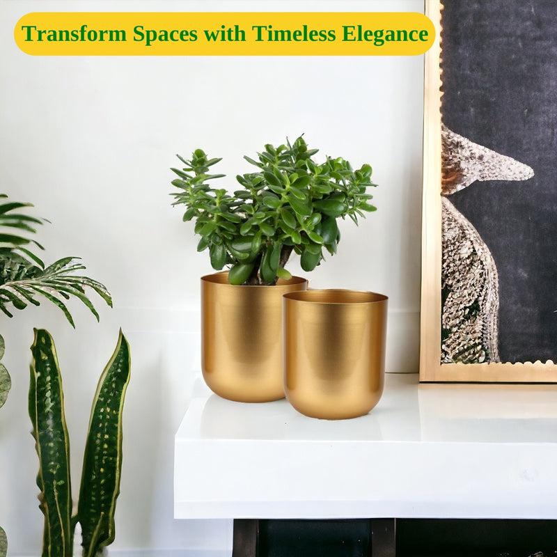 Ruba Neita Planter (Gold) - Set Of Two media 5