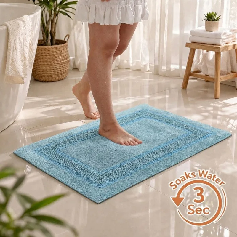 SpaStep Cotton Bath Mat - Blue media 1