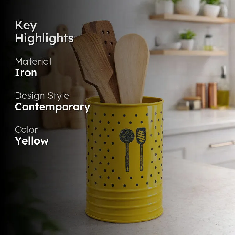 HomeSmart Sturdy Cutlery Stand -Yellow media 2