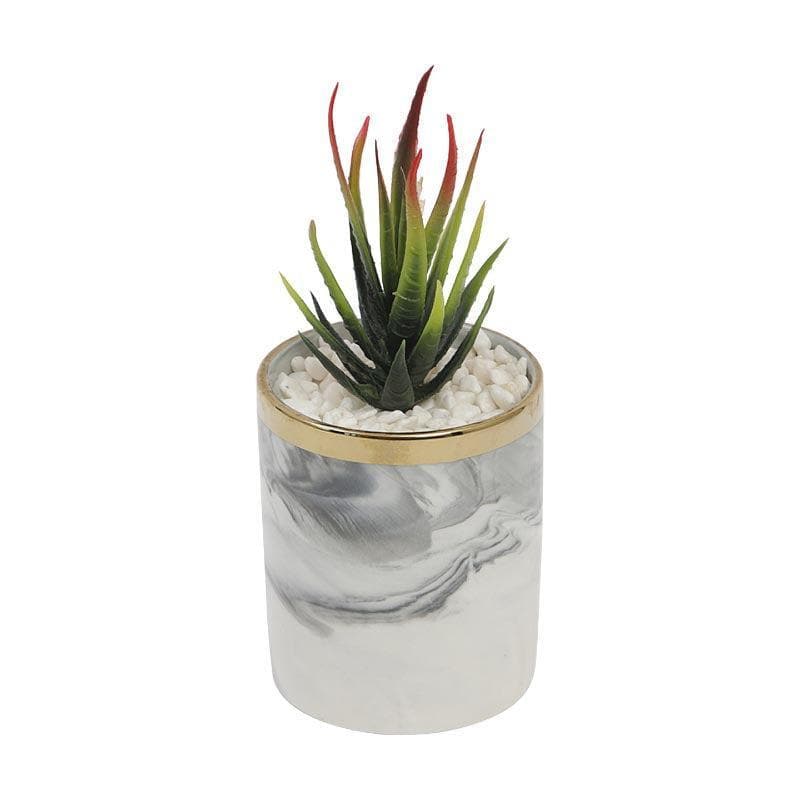 Faux Agave In Marble Pot - 26 cms media 3