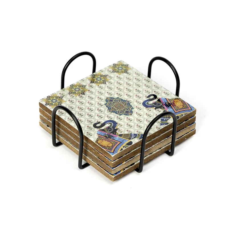 Dual Haathi Coaster - Five Piece Set media 3