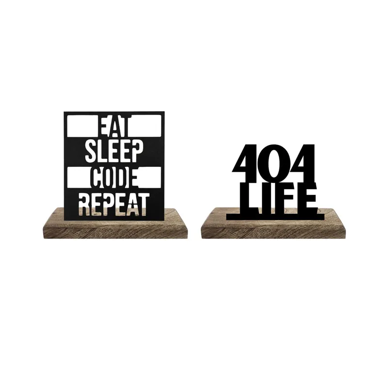 404 Life Typography Showpiece - Set Of Two media 4