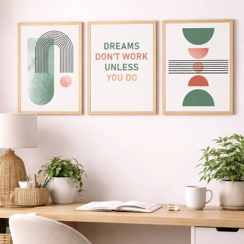 Do It Abstract Wall Art - Set Of Three media 1