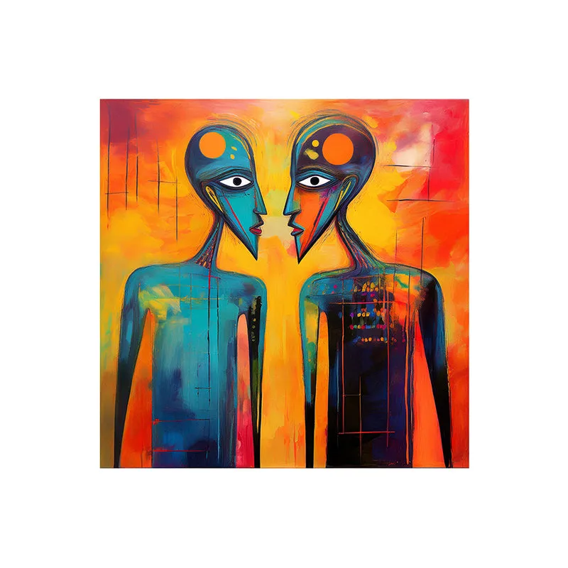 Alien Faces Abstract Wall Painting media 4