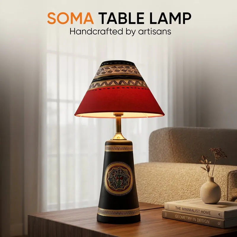 Soma Warli Painted Table Lamp - Multicolor media 10