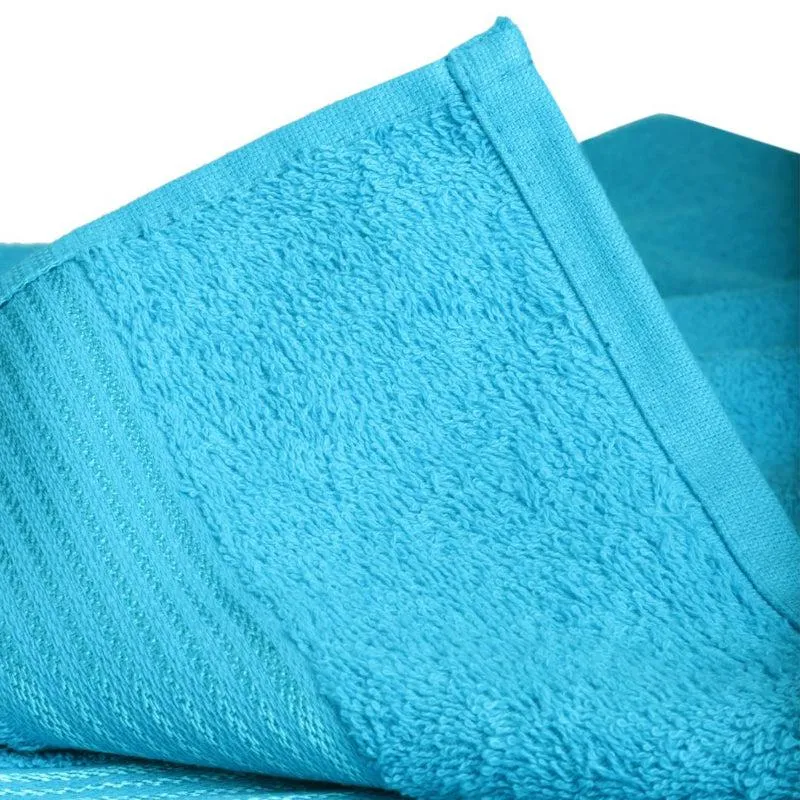 Bodil Bath Towel (Light Blue & Beige) - Set Of Two media 4