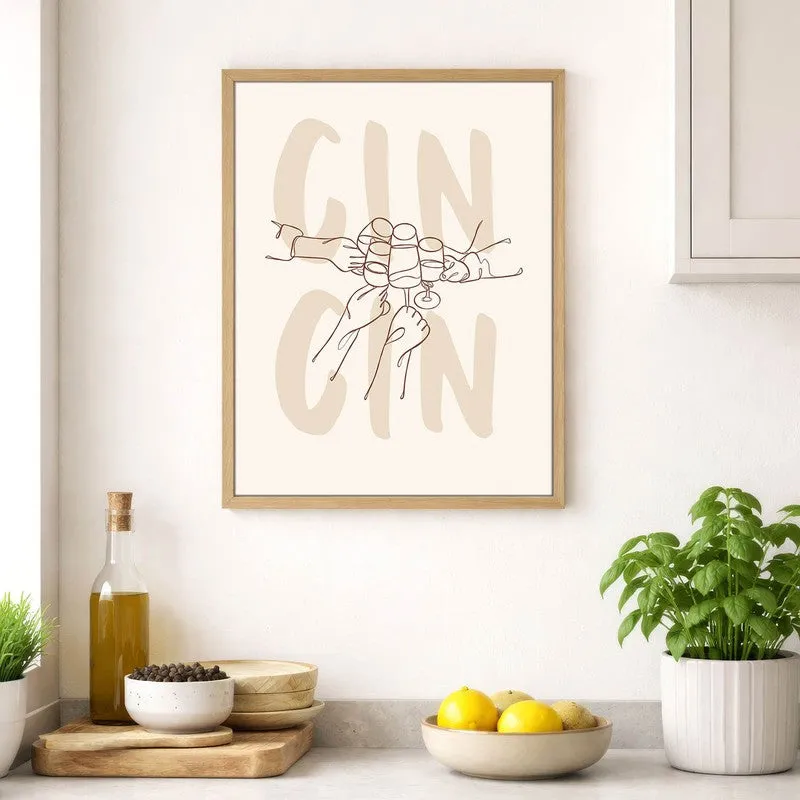 Wine Words Archival Canvas Wall Art - Brown media 4