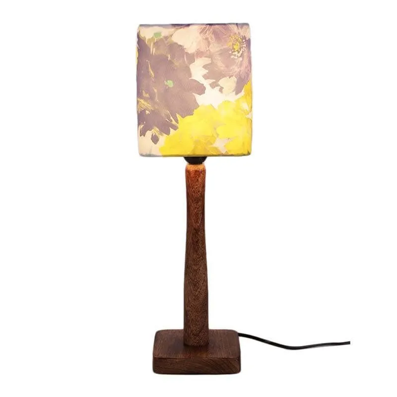 Floral Art Fabric Table Lamp - Multicolor media 4
