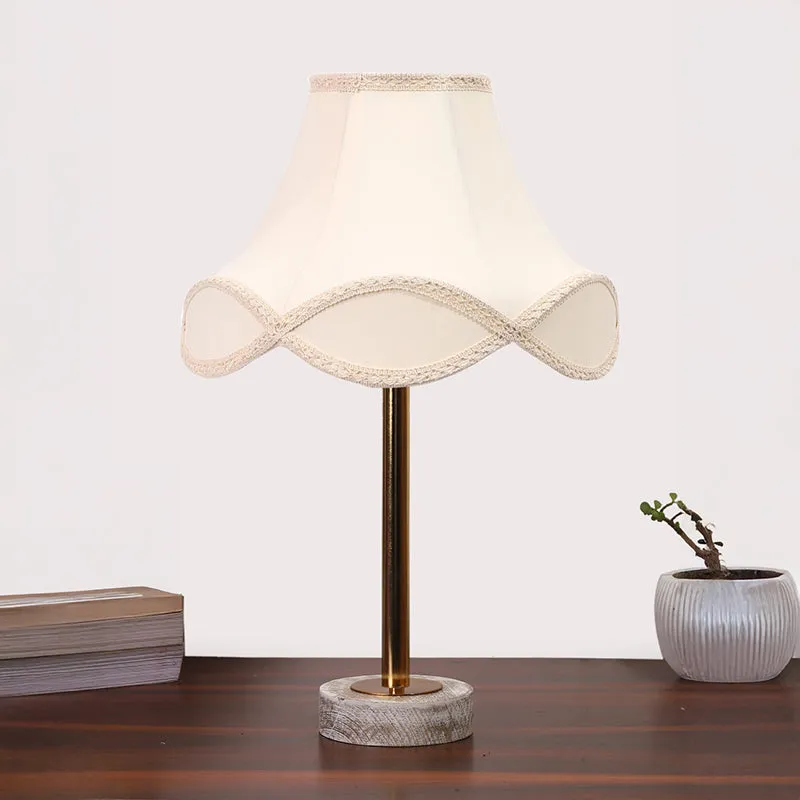 Valencia Arc Rodin Wooden Table Lamp - OffWhite,Gold,White media 3