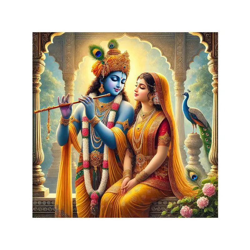 RadhaKrishn Wall Painting media 4