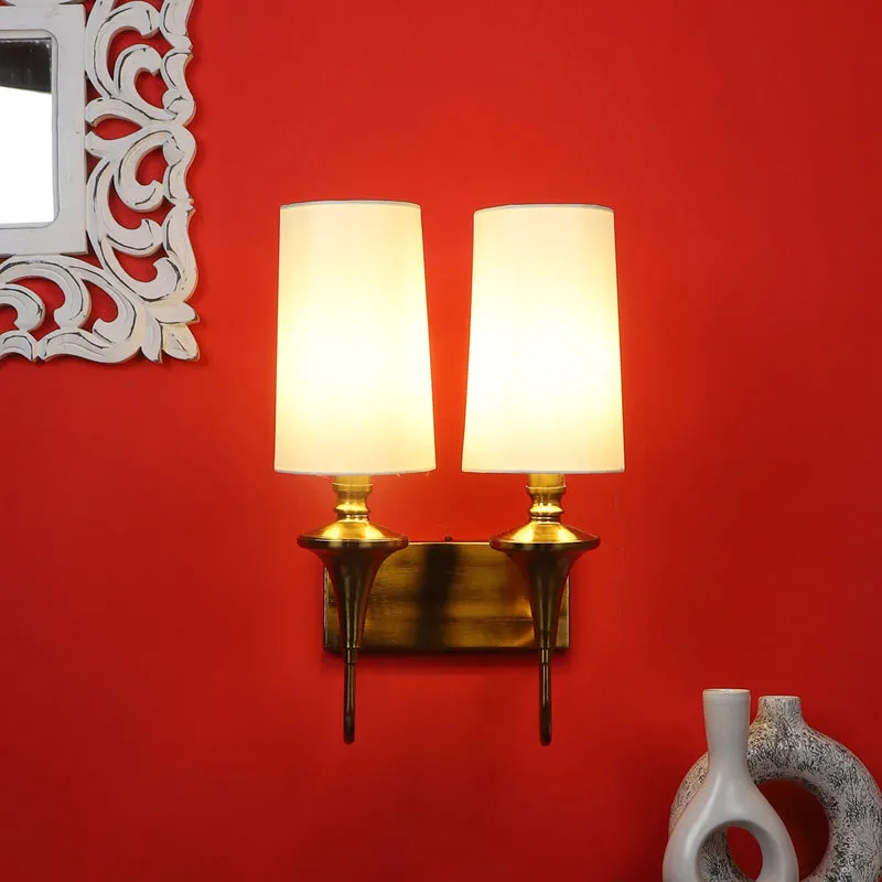 Linera Cotton Wall Lamp With Iron Base media 1