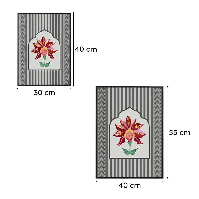 Riwayat Ethnic Canvas Wall Art - Set Of Two media 8