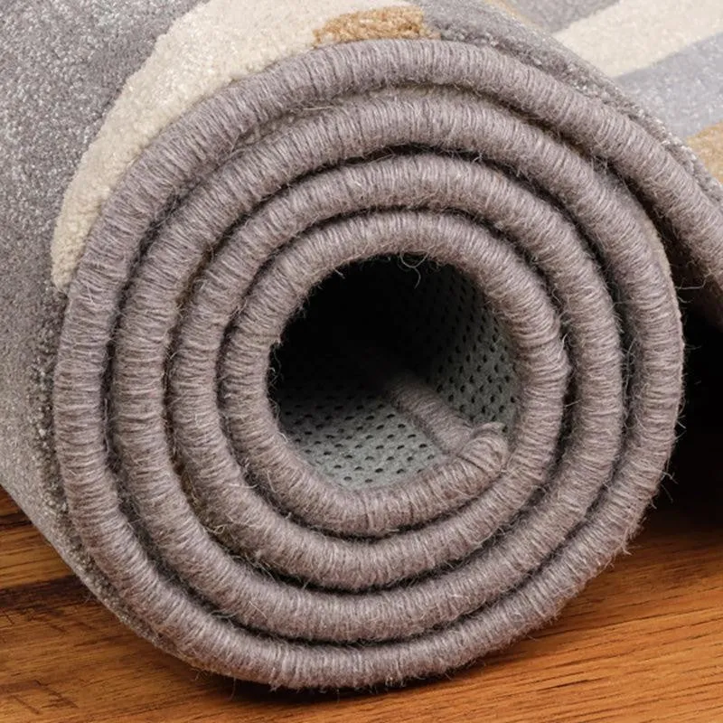 Alcinous Hand Tufted Geometric Wool & Nylon Carpet - Grey media 6