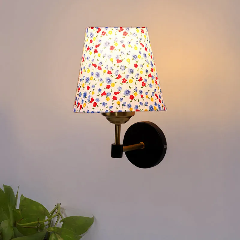 Tiny Fleur Printed Steel & Cotton Wall Lamp media 1