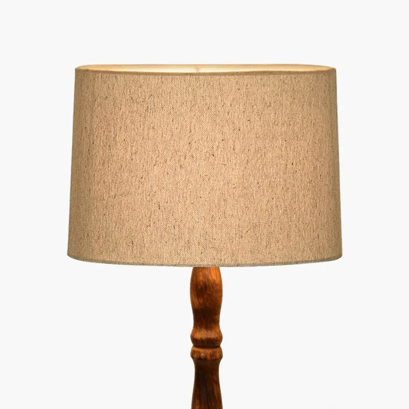 Heritage Turned Wooden Floor Lamp - Brown media 4