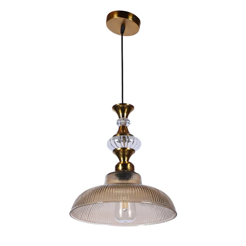 Glitta Glass & Iron Ceiling Lamp - Gold media 4