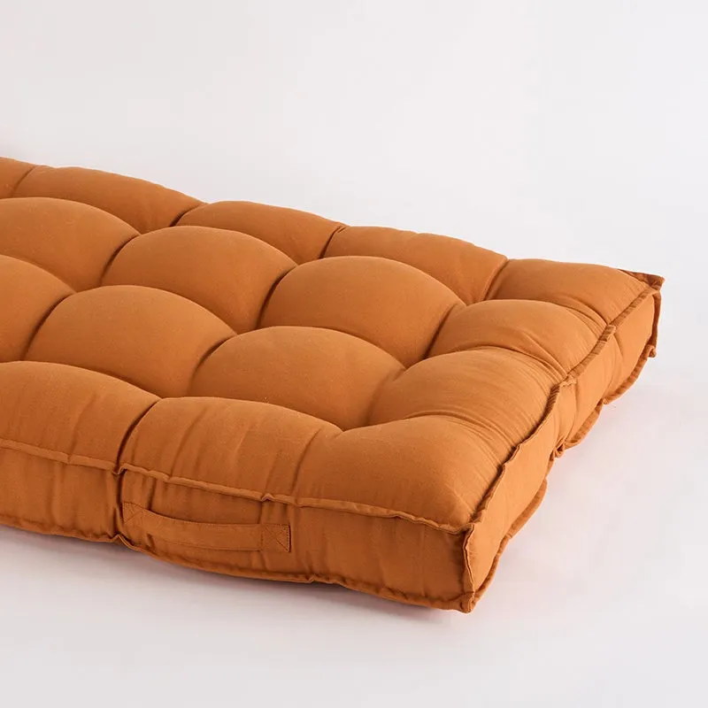 Pawdium Solid Cotton Floor Cushion - Brown media 3