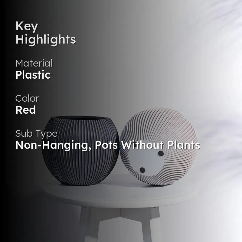 UGAOO Planter Vase Ball Groove - Merlot Red media 2