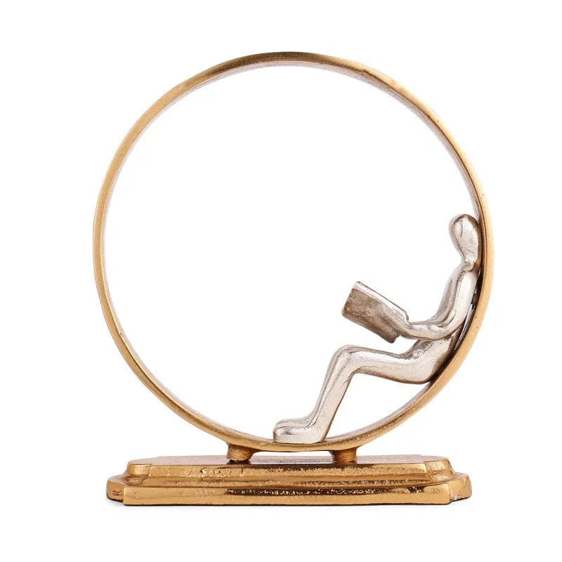 Endless Reader Aluminium Showpiece - Gold & Silver media 3