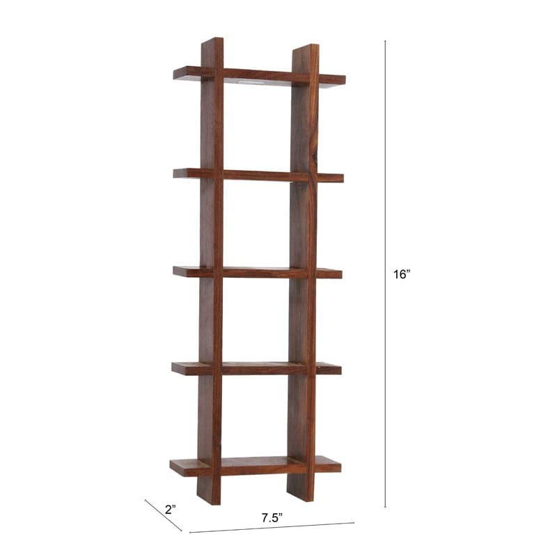 Cora Wooden Wall Shelf With Pot - Six Piece Set media 5