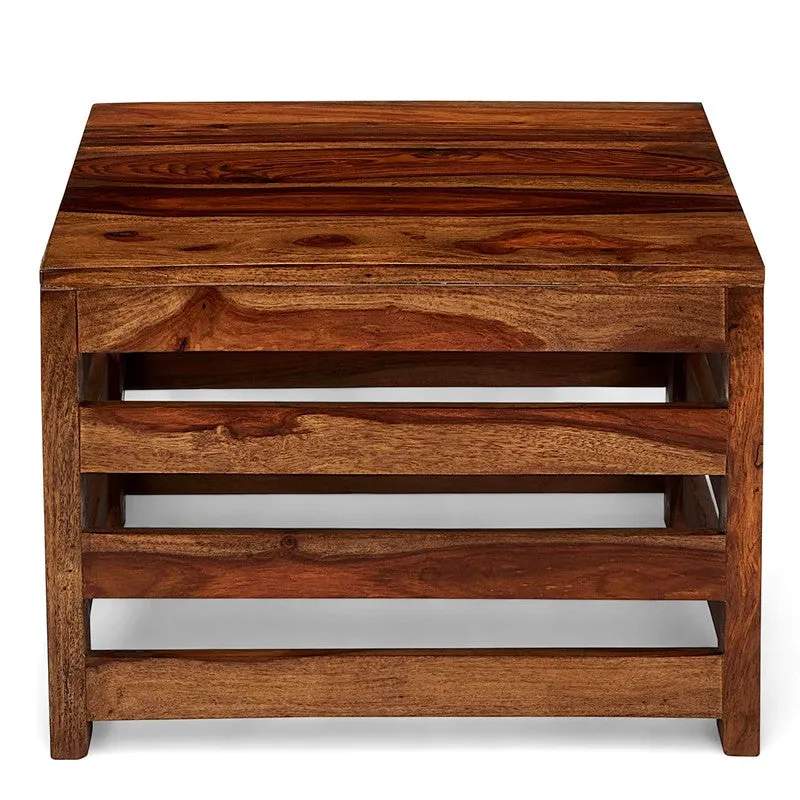 Pervon Sheesham Wooden Center Table - Brown media 3