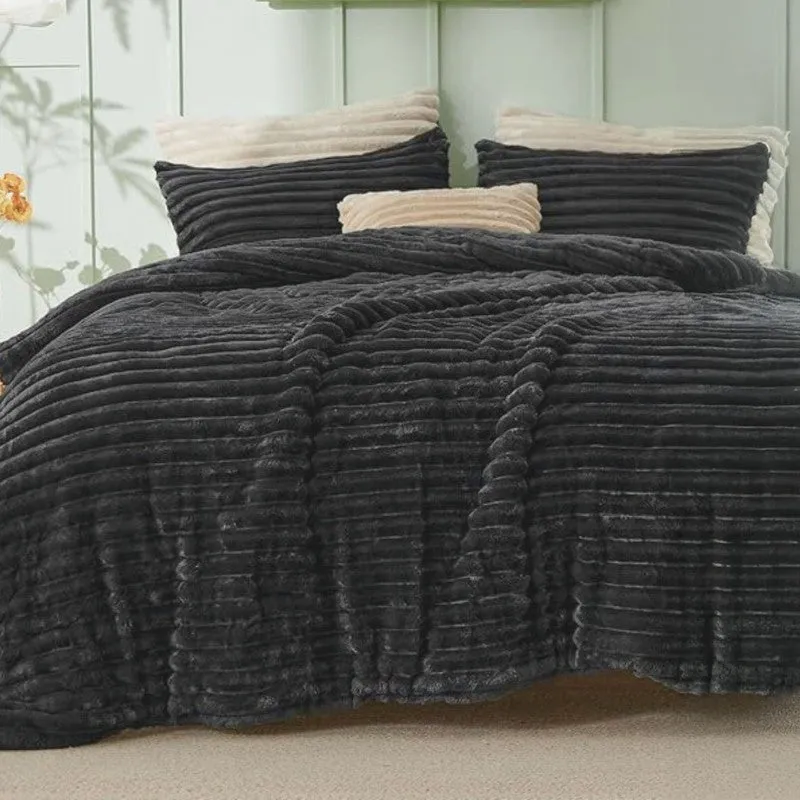 Sleep Scape Faux Fabric Blanket (Grey)- 300 GSM media 3