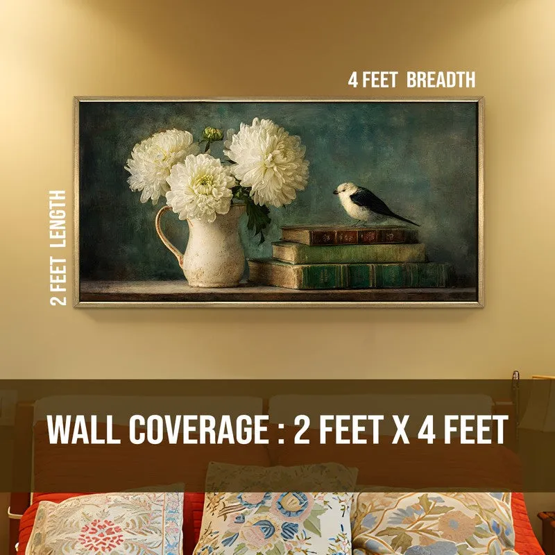 Petal Portrait Canvas Wall Painting With Frame media 8