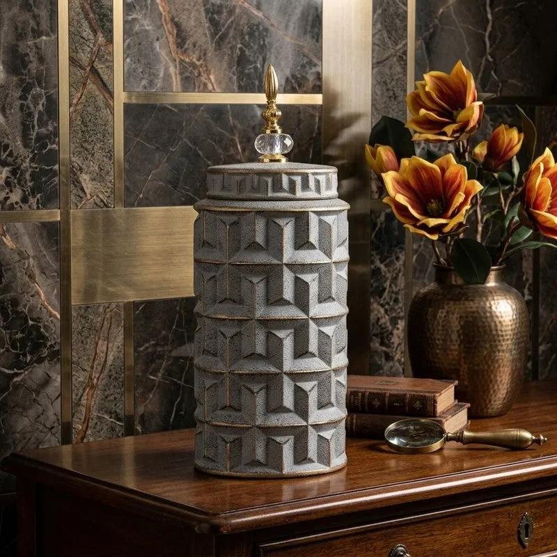 Ashwave Ceramic Jar Showpiece - Large media 1