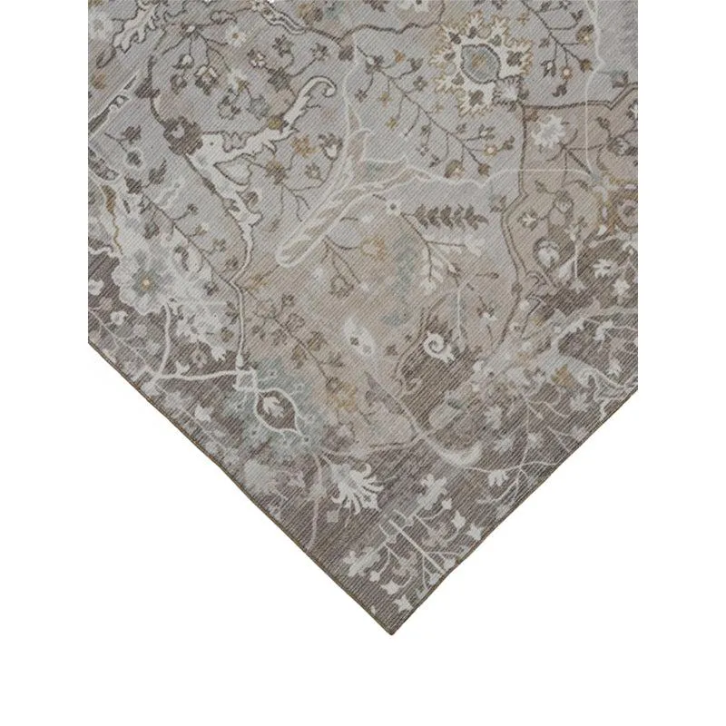 Aziza Ethnic Polyester Carpet - Grey media 4