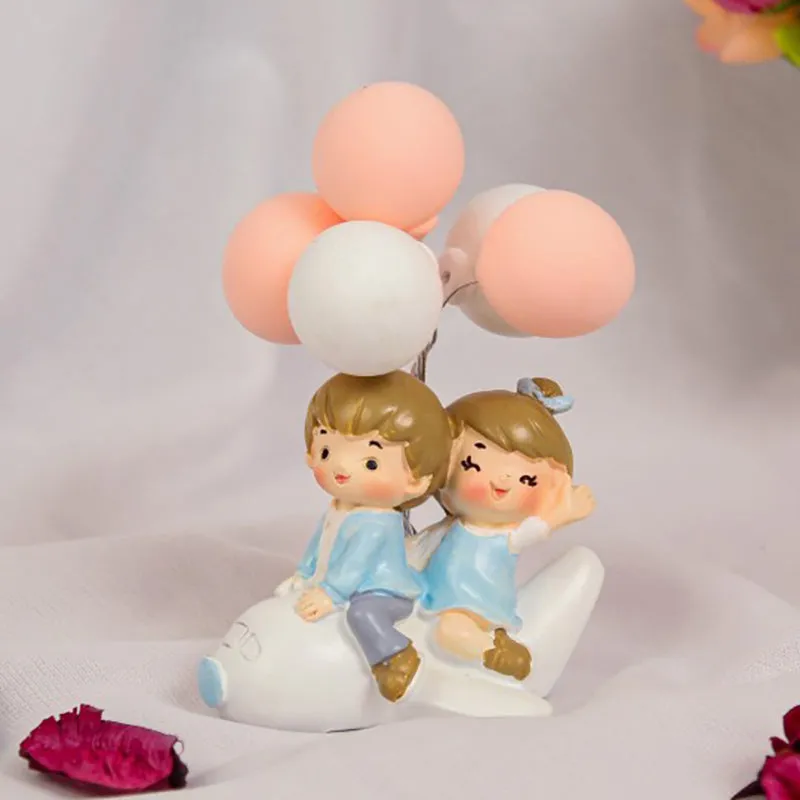 Young Love In Air Resin Showpiece - White media 1