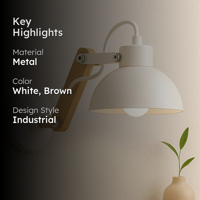 Mazor Metal Wall Lamp - White media 2