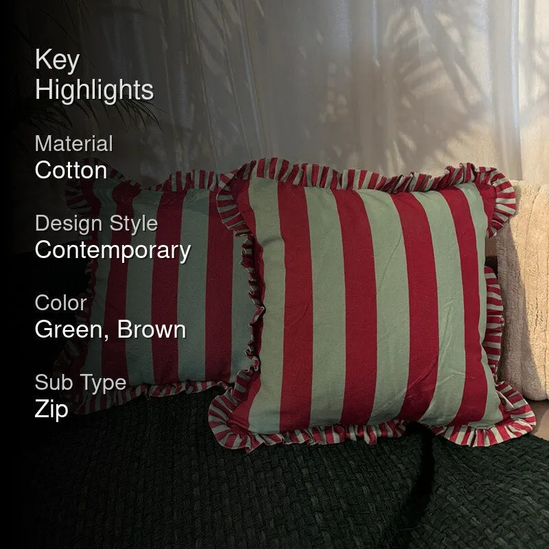 Stripe II Cushion Cover (Brown) - Set Of Two media 2