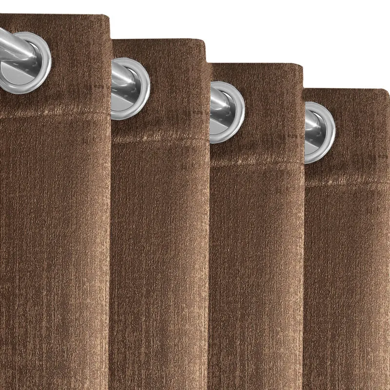 Saral Home Auriel Blackout Curtain - Brown media 4
