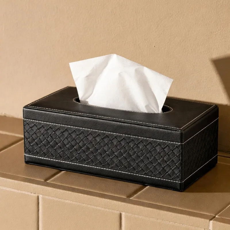 AarviDecor Evara Faux Leather Tissue Holder media 4