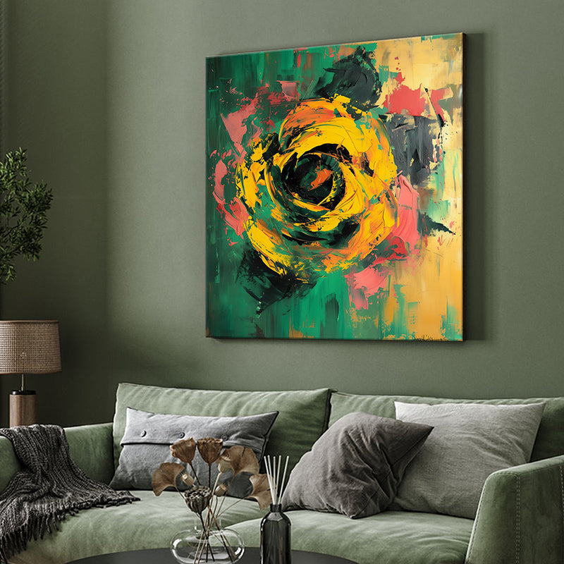 Yellow Flower Wall Painting media 4