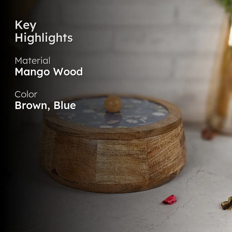 Rasva II Wood Roti Box - Blue media 2