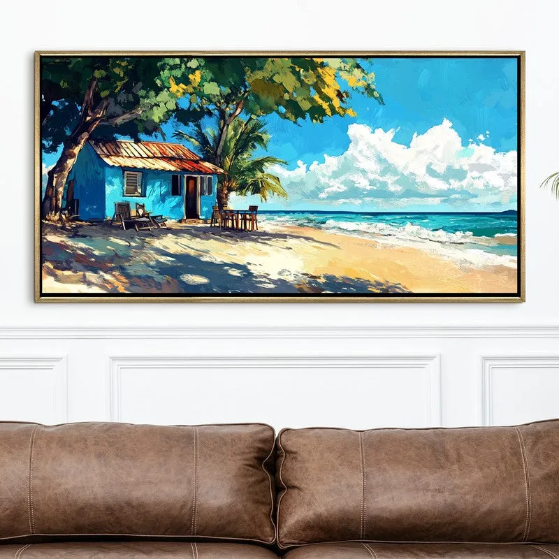 Lagoon Canvas Wall Painting With Frame media 4