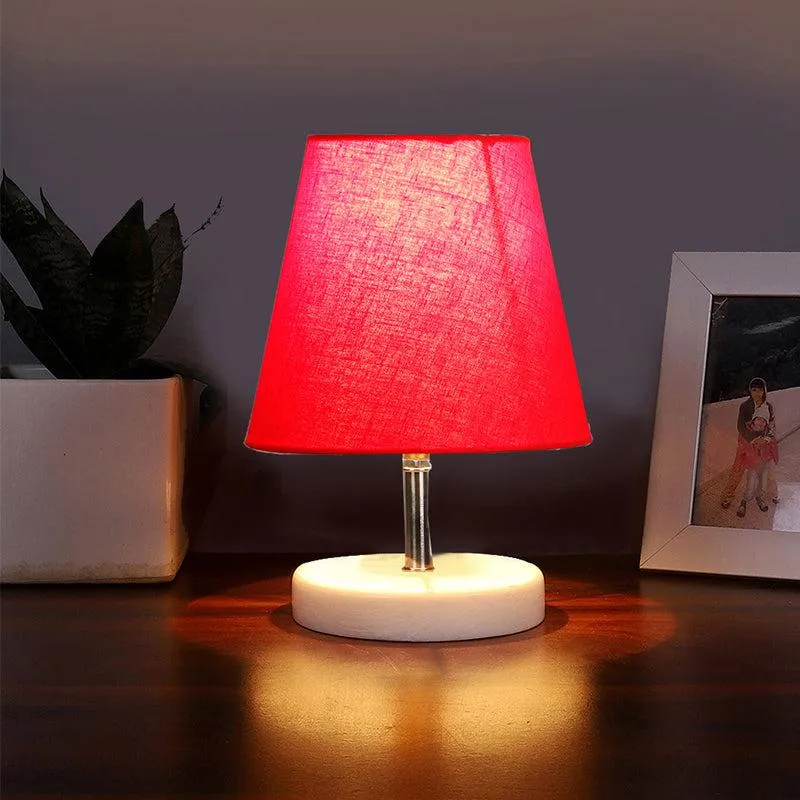 Vero Fabric Table Lamp - Red,White media 1