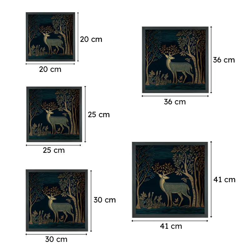 Stag Of Night Wall Art With Resin Frame media 8
