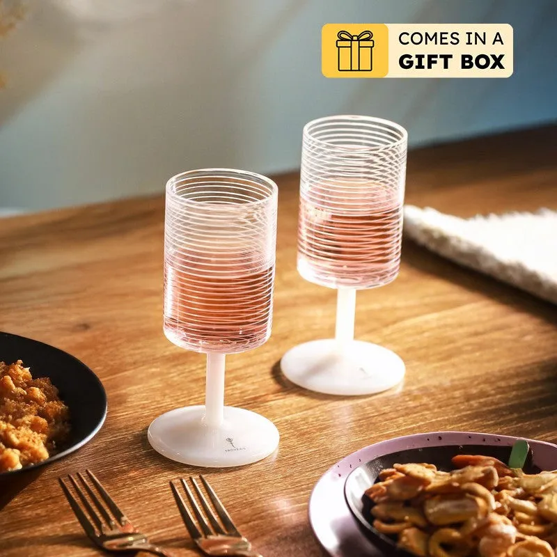 String Liner Wine Glasses (140 mL Each) - Set Of Two media 1