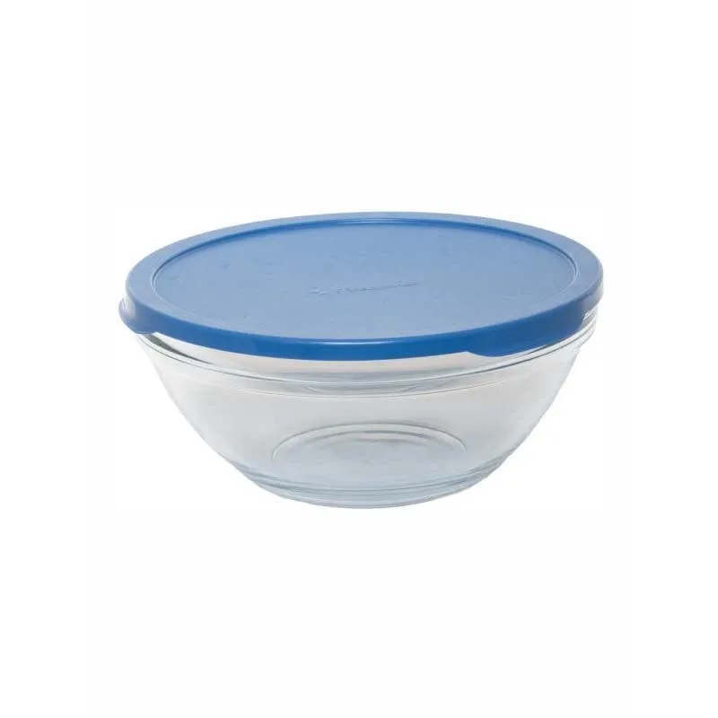 Pasabahce Gestal Storage Bowl With Blue Lid media 4