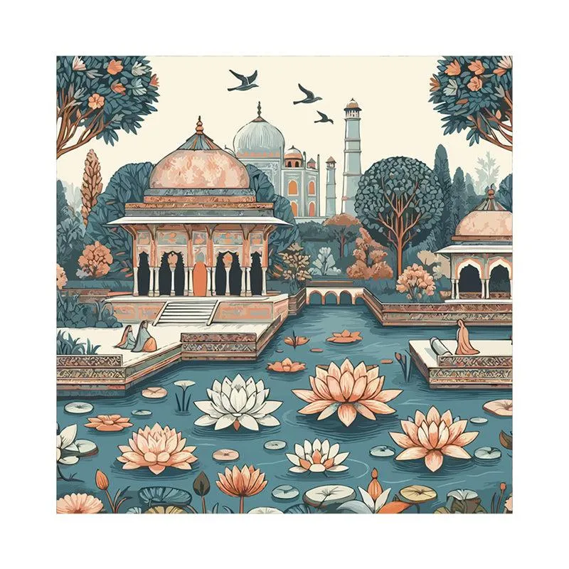 Mughal Artistic Mahal Wall Painting media 4