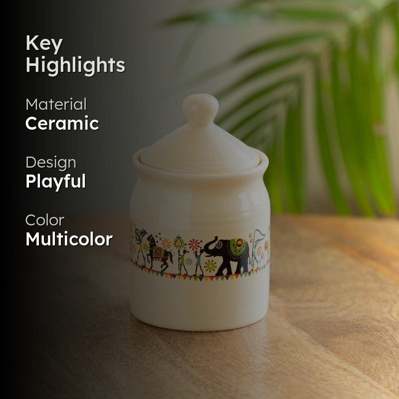 Elephant Parade Air Tight Storage Jar - 540 Ml media 2