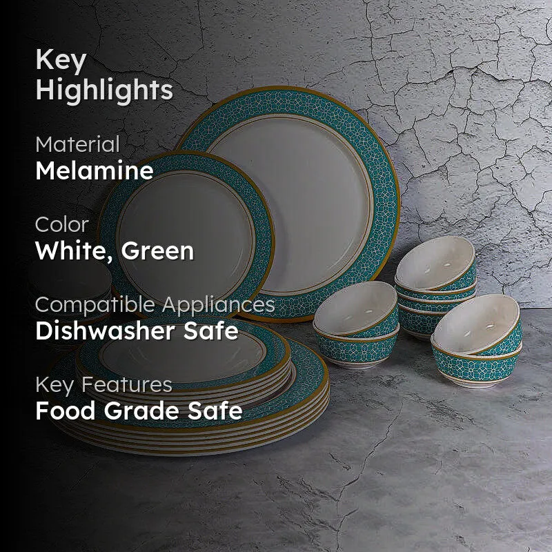 Cubicio Ethnic Melamine Dinner Set - 24 Piece Set media 2