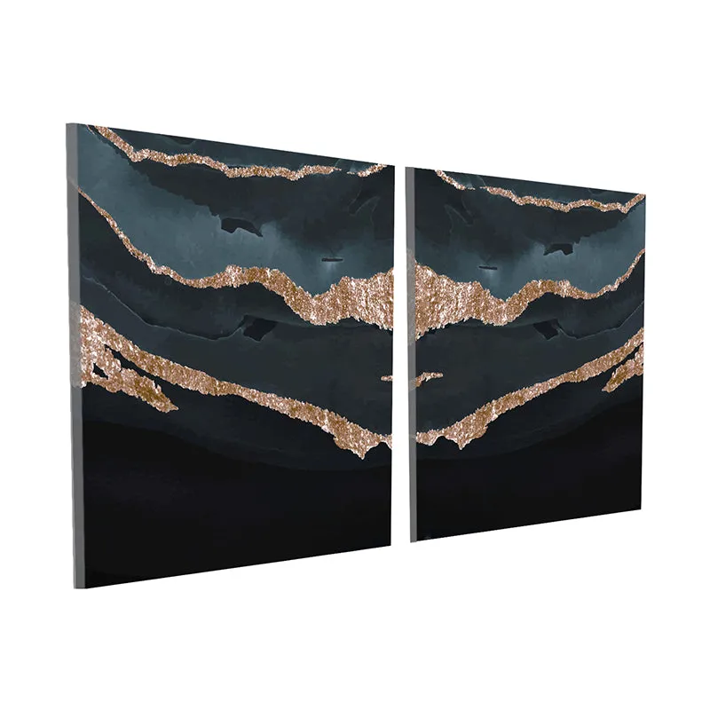 Stria Of Glitter Canvas Wall Art - Set Of Two media 4