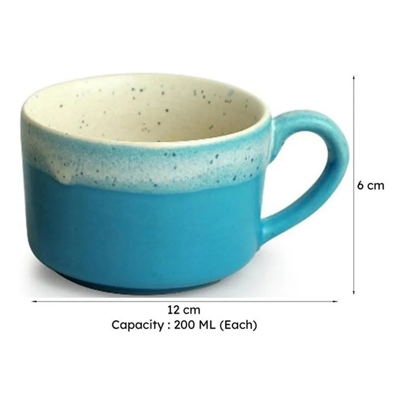 El-Bahr Ceramic Tea Cup (200 mL Each) - Set of Two media 8